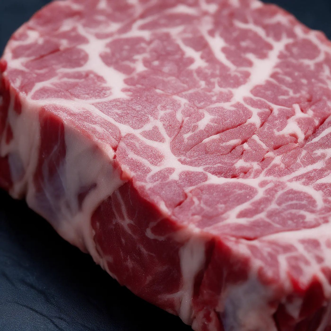 Close-up of Wagyu fillet texture from UK wholesale supplier