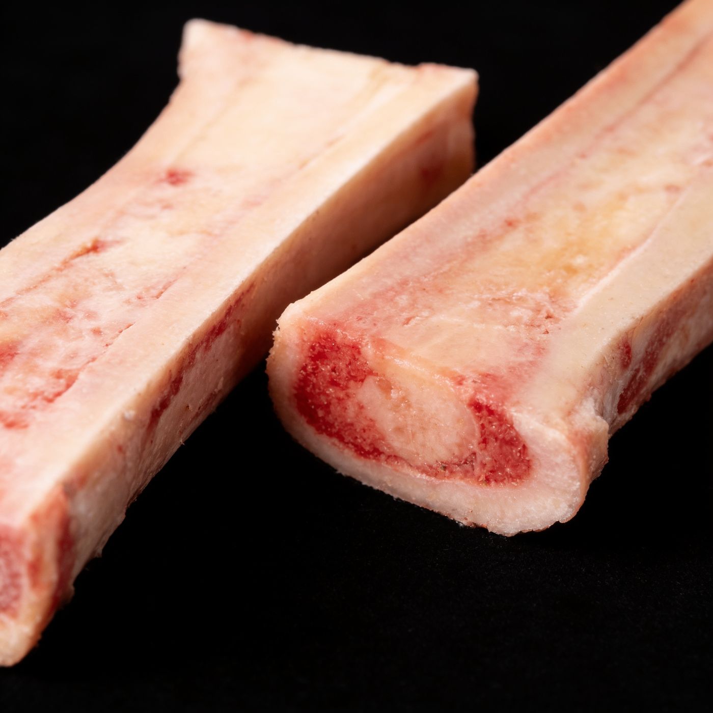 Close-up of halal beef marbling from UK supplier